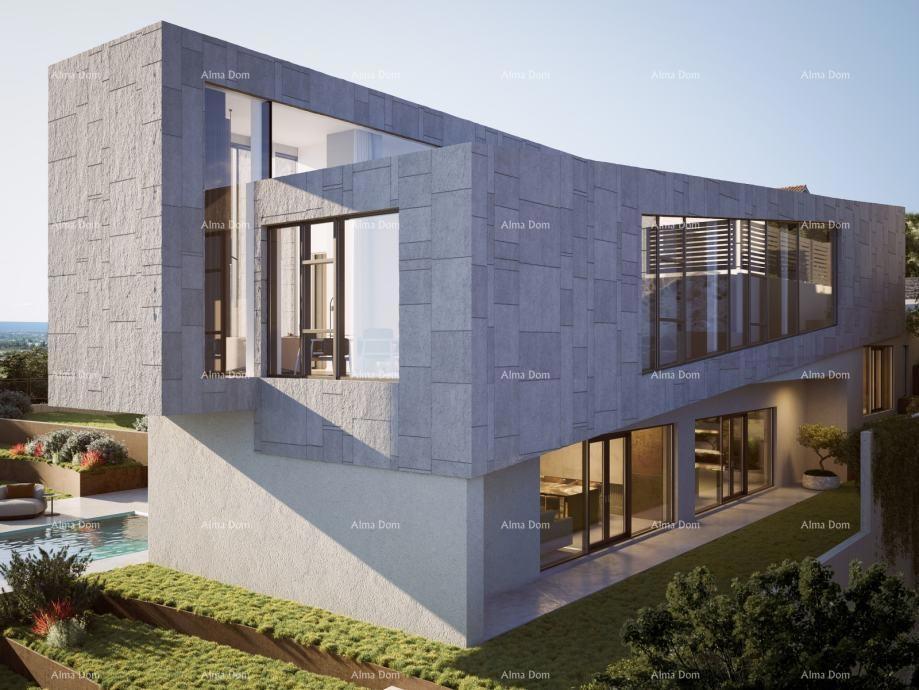 Kaštelir – terreno edificabile, 603 m2, con permesso di costruzione definitivo e vista mare