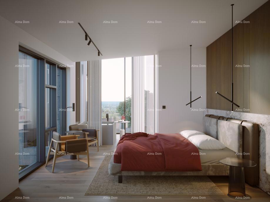 Kaštelir – terreno edificabile, 603 m2, con permesso di costruzione definitivo e vista mare