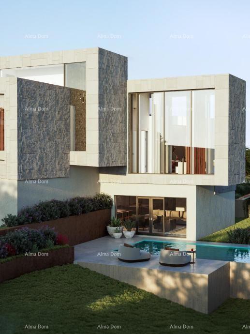 Kaštelir – terreno edificabile, 603 m2, con permesso di costruzione definitivo e vista mare