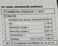 Novigrad – Nuova costruzione, appartamento di 81,22 m² con terrazza di 13 m².