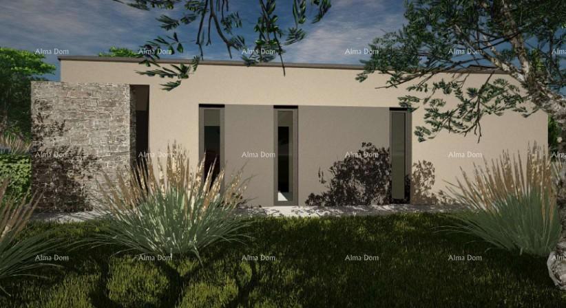 Vendita - terreno edificabile con progetto per la costruzione di una villa unifamiliare, Žminj V1