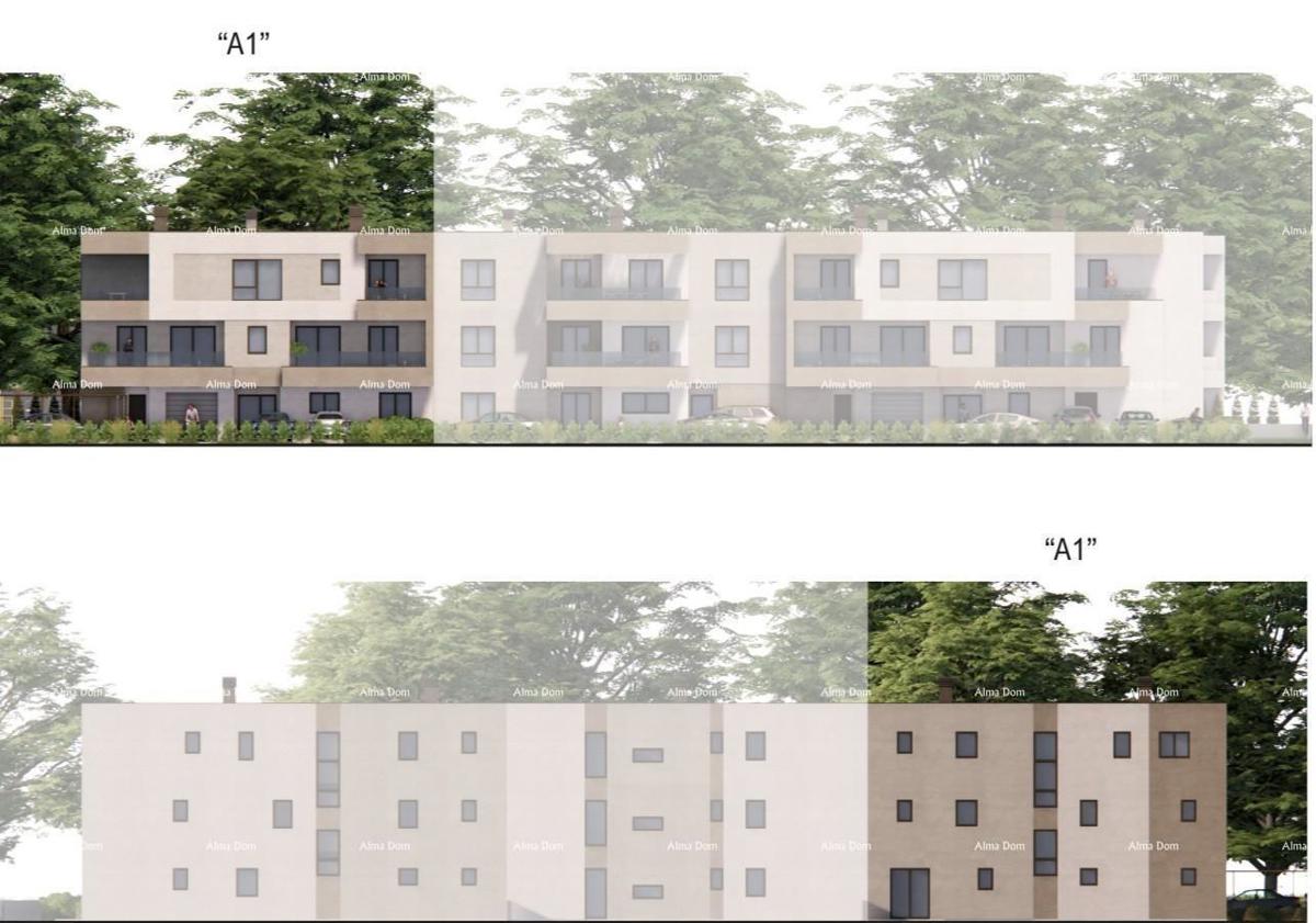 Vendita di appartamenti in costruzione - nuovo complesso residenziale, Pola! Appartamento D zg A1