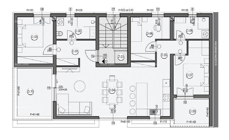 Vendita di appartamenti in costruzione - nuovo complesso residenziale, Pola! Appartamento D zg A1