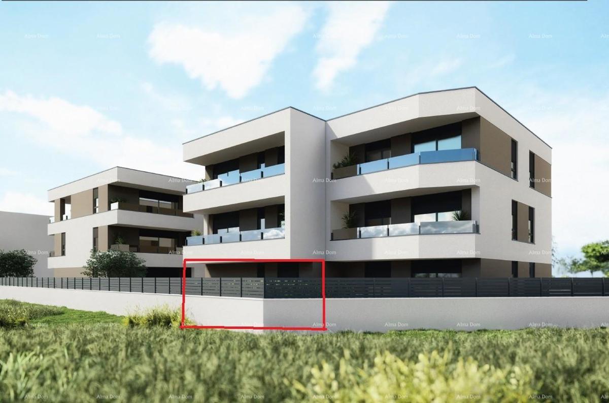 ПУЛА, Вельдебек - Квартира на первом этаже с садом, новостройка / C1