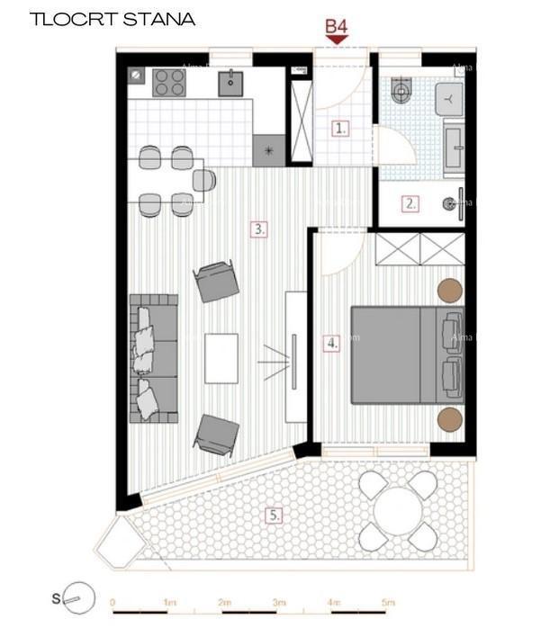 Vendita di appartamenti moderni in un edificio esclusivo con vista sul porto, Pula! B4