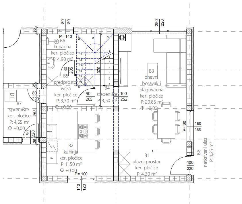 Nuova costruzione di una casa bifamiliare a Kaštel