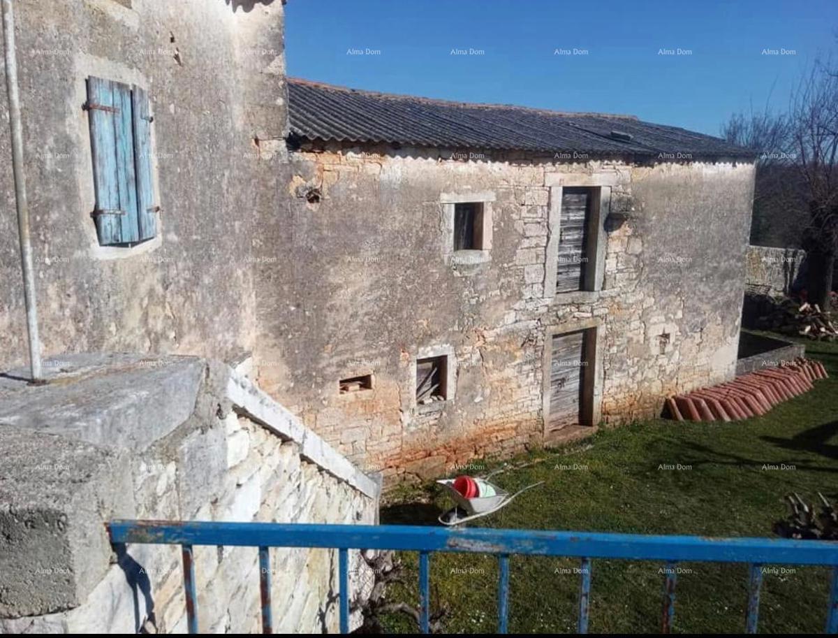 Pazin, Istria - due vecchie case in pietra con ampio terreno