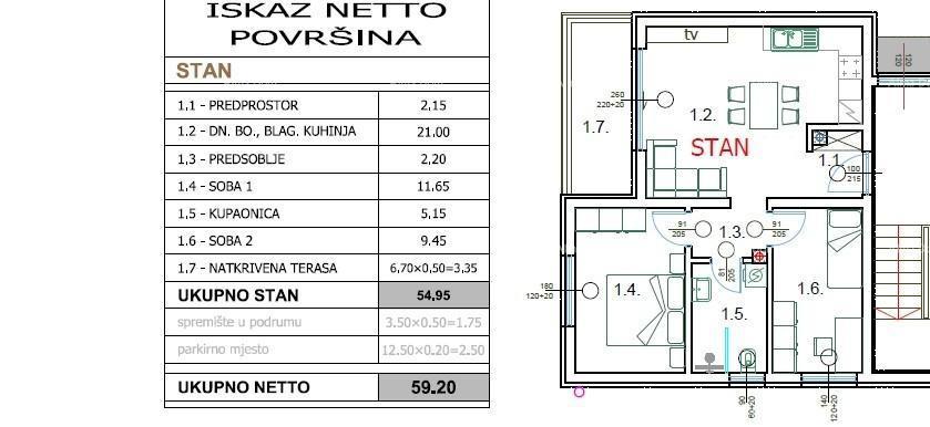 Vendita - Appartamento moderno a Pola, ideale per famiglie. 200m dal centro.