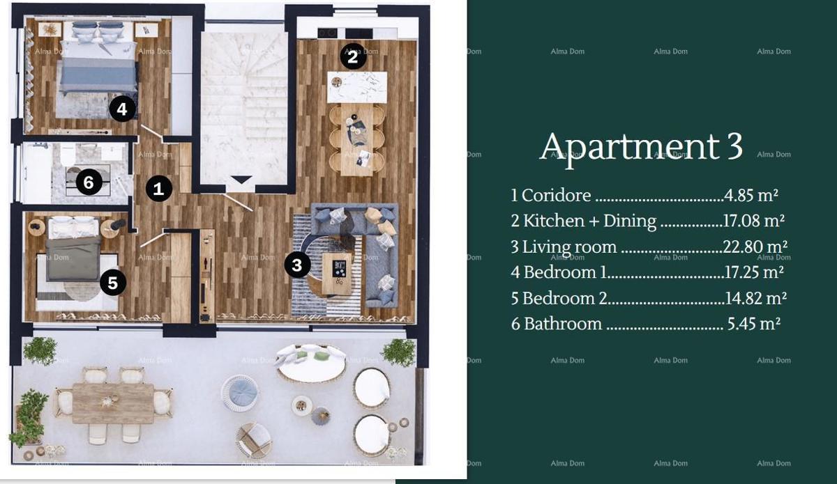 Vendita di appartamenti moderni in un meraviglioso complesso residenziale, Umag A3-D7