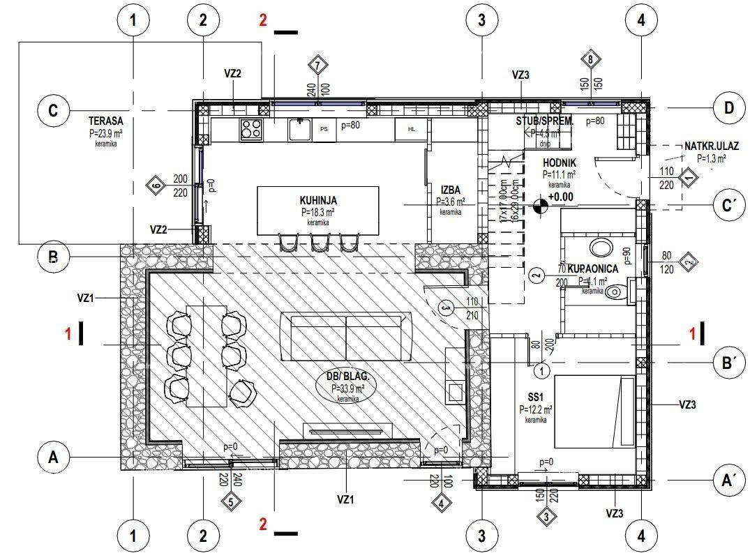 Vodnjan. Casa in costruzione con piscina e Svetvinčenat, terreno con permesso di costruzione!