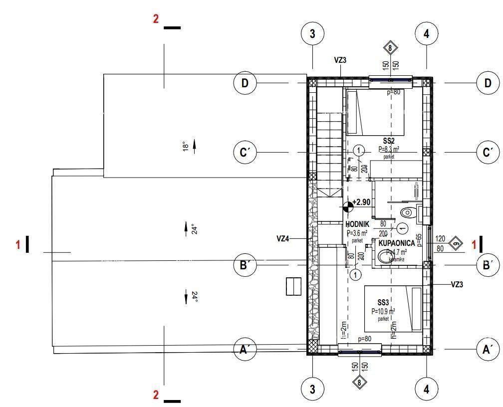 Vodnjan. Casa in costruzione con piscina e Svetvinčenat, terreno con permesso di costruzione!