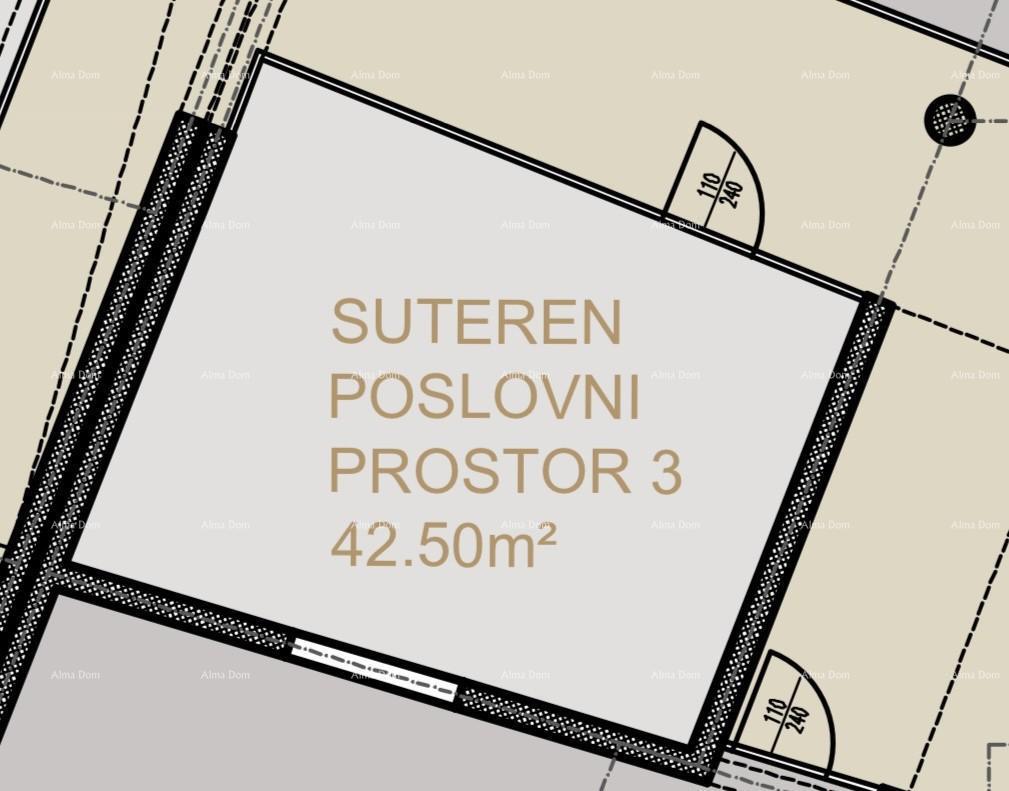 Vendita di spazi per uffici in un nuovo progetto residenziale-commerciale, Parenzo