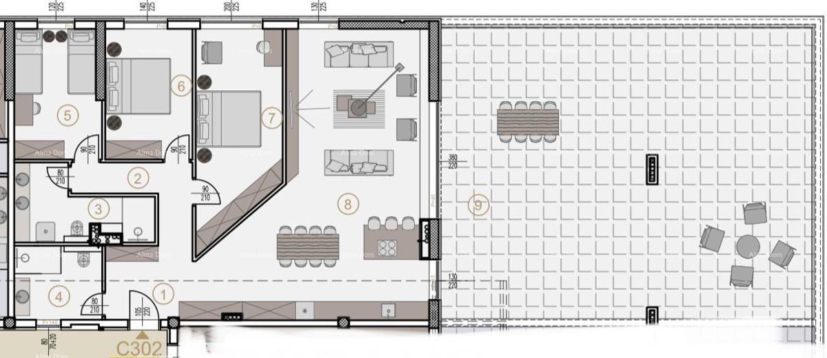 Appartamenti in vendita in un nuovo progetto residenziale-commerciale, Parenzo, C302-edificio C