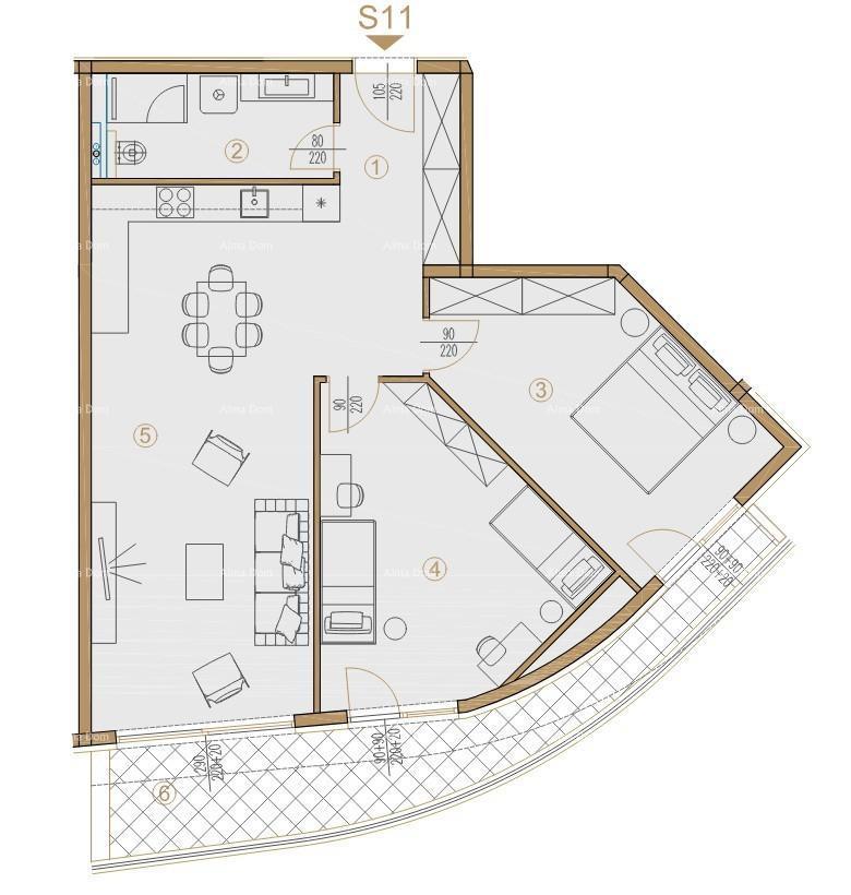 Parenzo, edificio residenziale e commerciale in costruzione con appartamenti e garage sotterranei