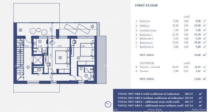 UMAG, Villa indipendente in un lussuoso resort! Vista mare! V 36