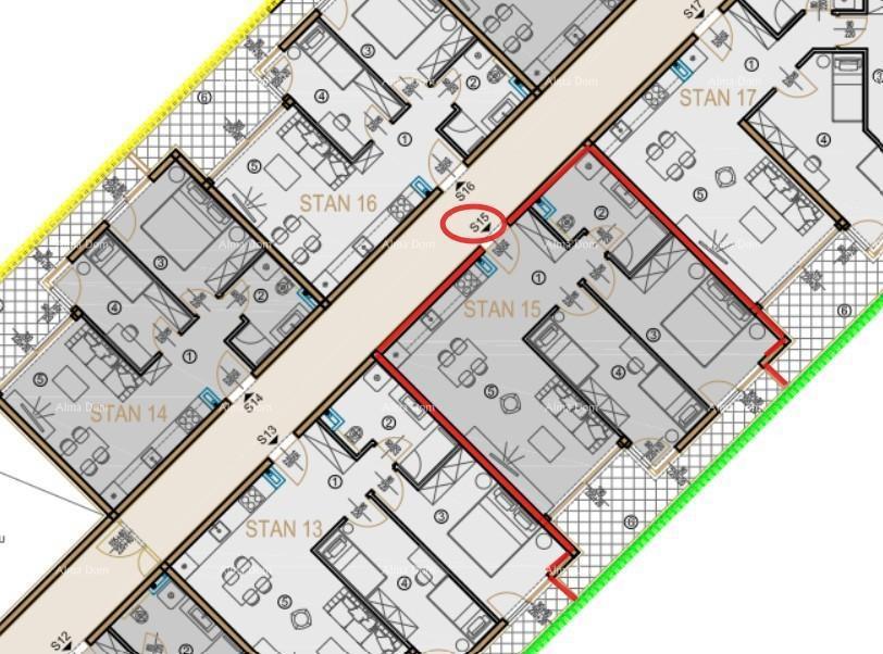 Vendita di appartamento - moderno complesso residenziale e commerciale di nuova costruzione, Poreč!