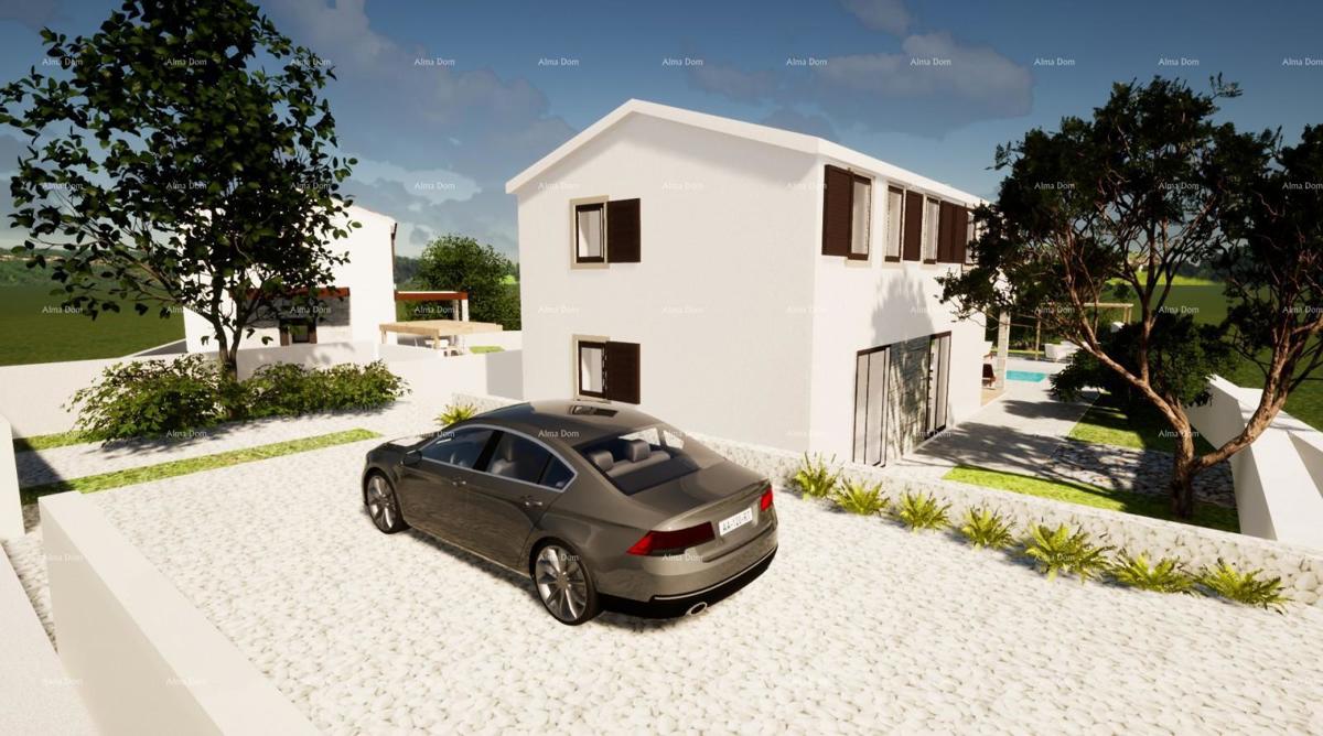 Vendita di una moderna casa con piscina in un tranquillo e bel luogo istriano,  Svetvinčenat!