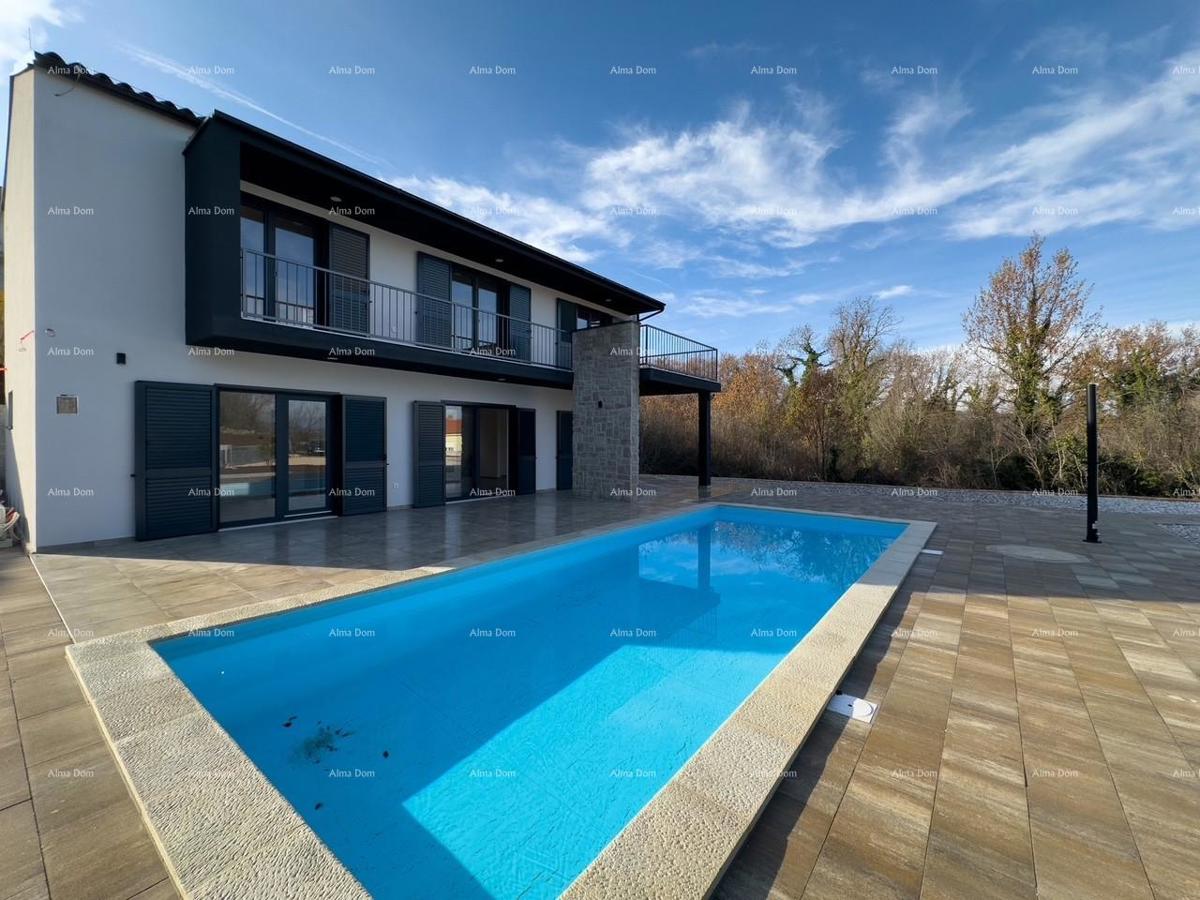 Vendita di una casa di nuova costruzione, arredata modernamente, con piscina, a Rakalj!