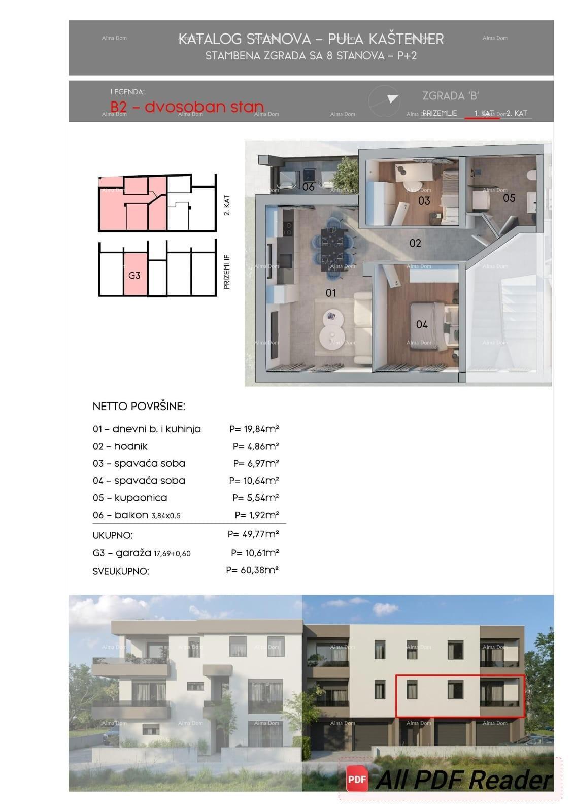 Moderna oasi a Pola, 600 m dal centro e 1000 m dal mare! B2