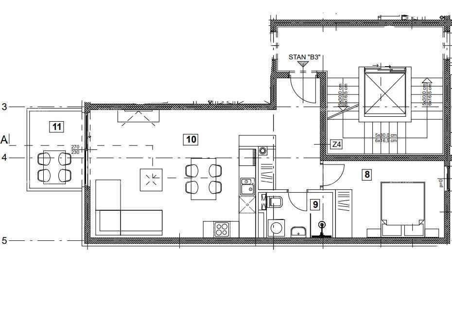 Appartamento con una camera B3 al 3° piano con TERRAZZA SUL TETTO, Vabriga!