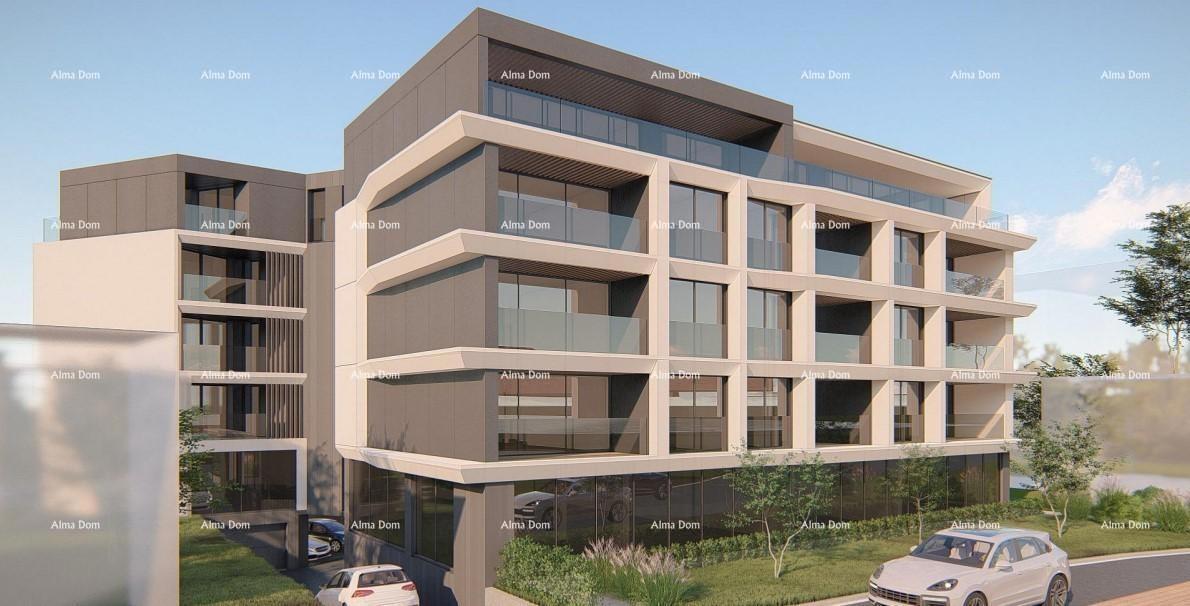Vendita di appartamenti in un edificio residenziale e commerciale con vista mare, centro di Umago! / S9a