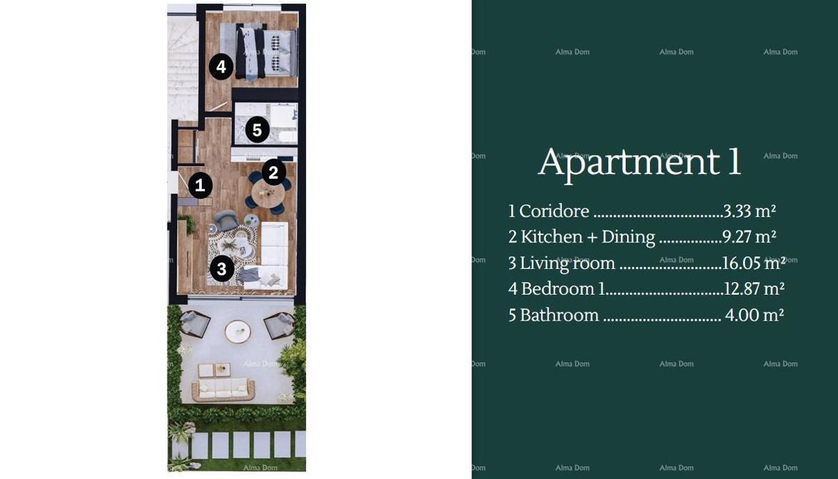 Vendita di appartamenti moderni in un bellissimo complesso residenziale, Umag A1-D7