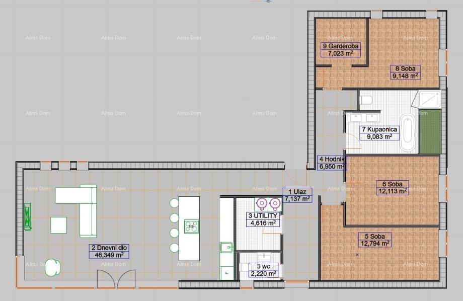 In vendita casa al piano terra in una zona tranquilla di Labin