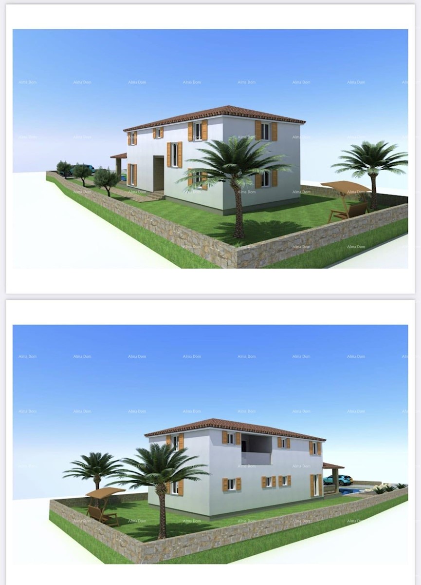 Vicino a Barbana! Terreno con progetto per una casa!