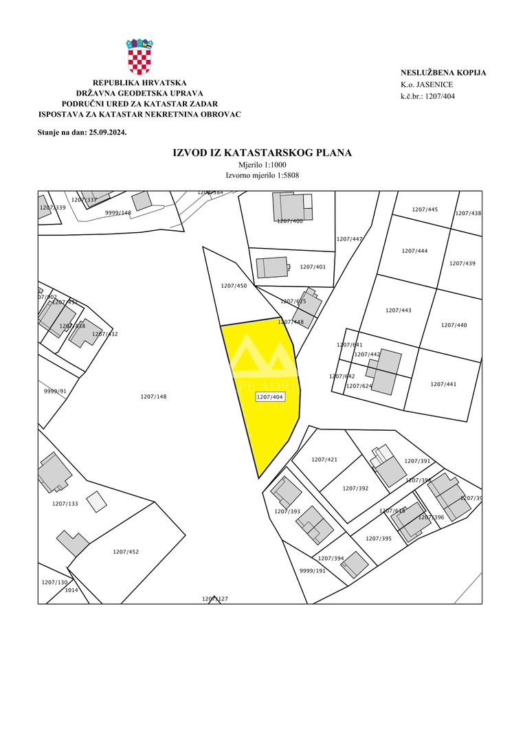 ROVANJSKA .- TERRENO EDIFICABILE 1360 M2 - € 170.000