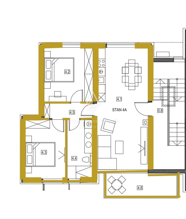 Istria, Poreč - Moderno appartamento con due camere e vista mare