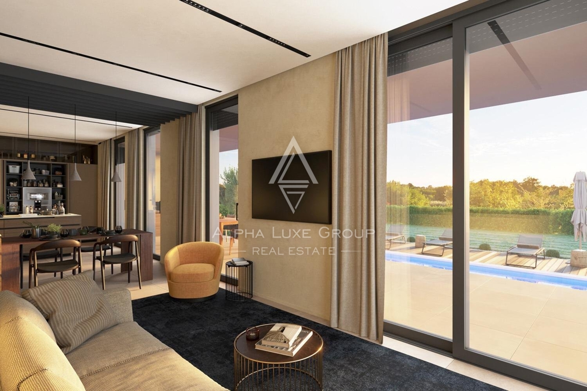 Poreč: Villa singola contemporanea con piscina in vendita