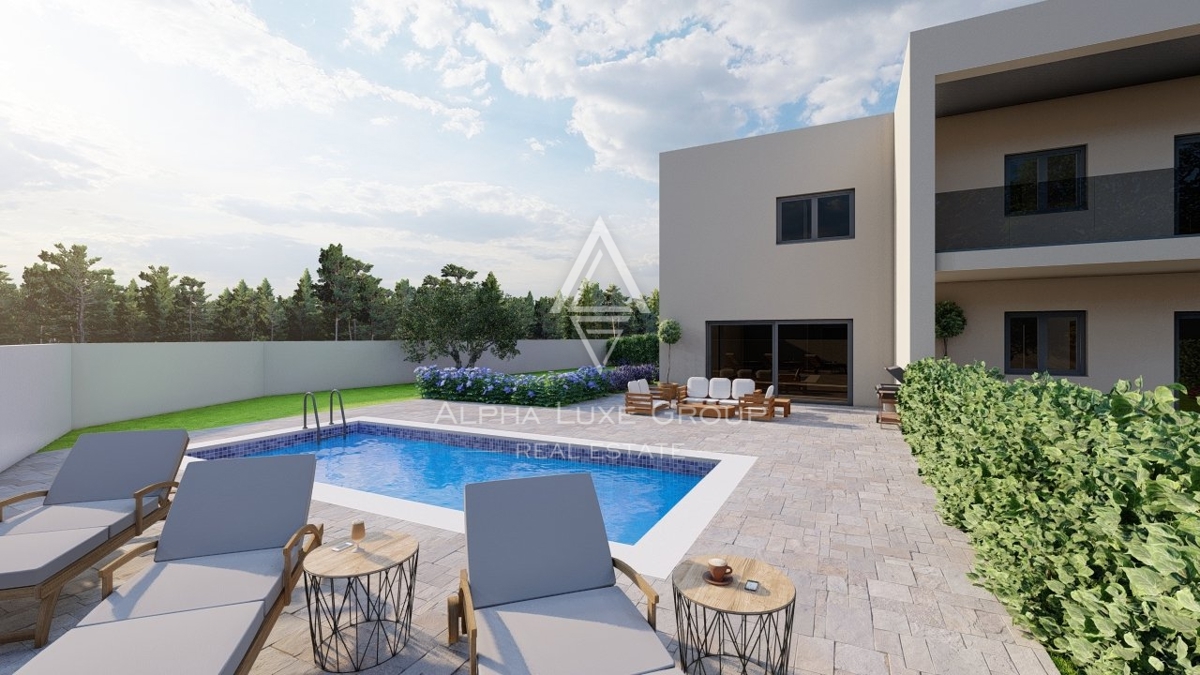 Novigrad, Istria – Appartamento moderno p. terra, giard.