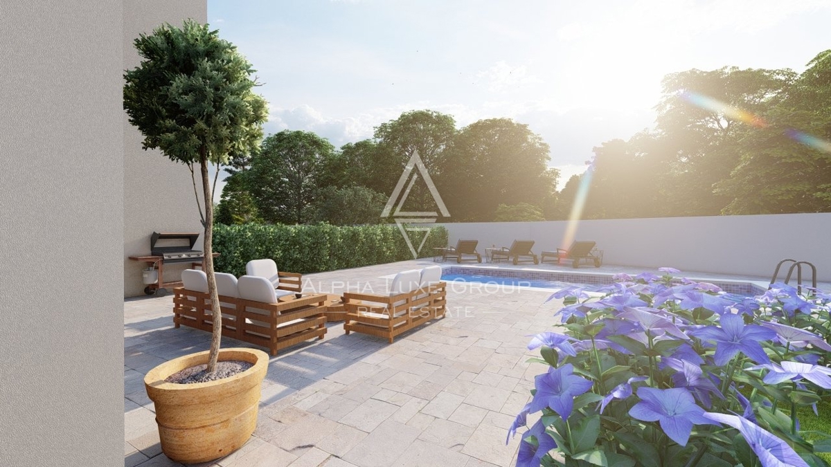 Novigrad, Istria – Appartamento moderno p. terra, giard.