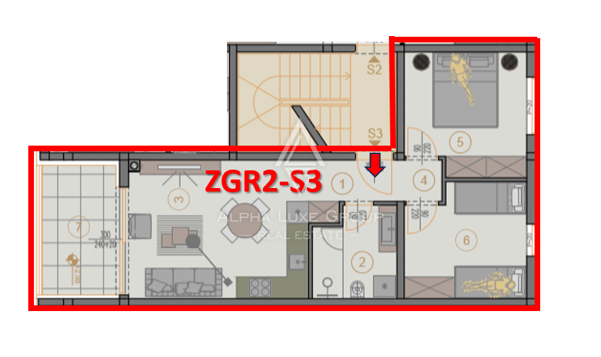 Pola, Istria: Appartamento moderno 2 camere piano 1