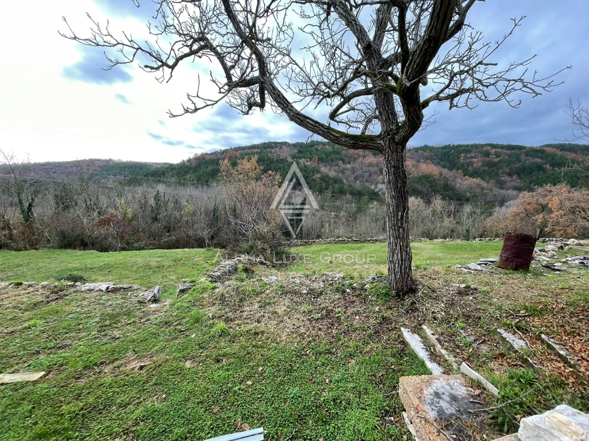 Istria, Oprtalj – Case in pietra con ampio terreno