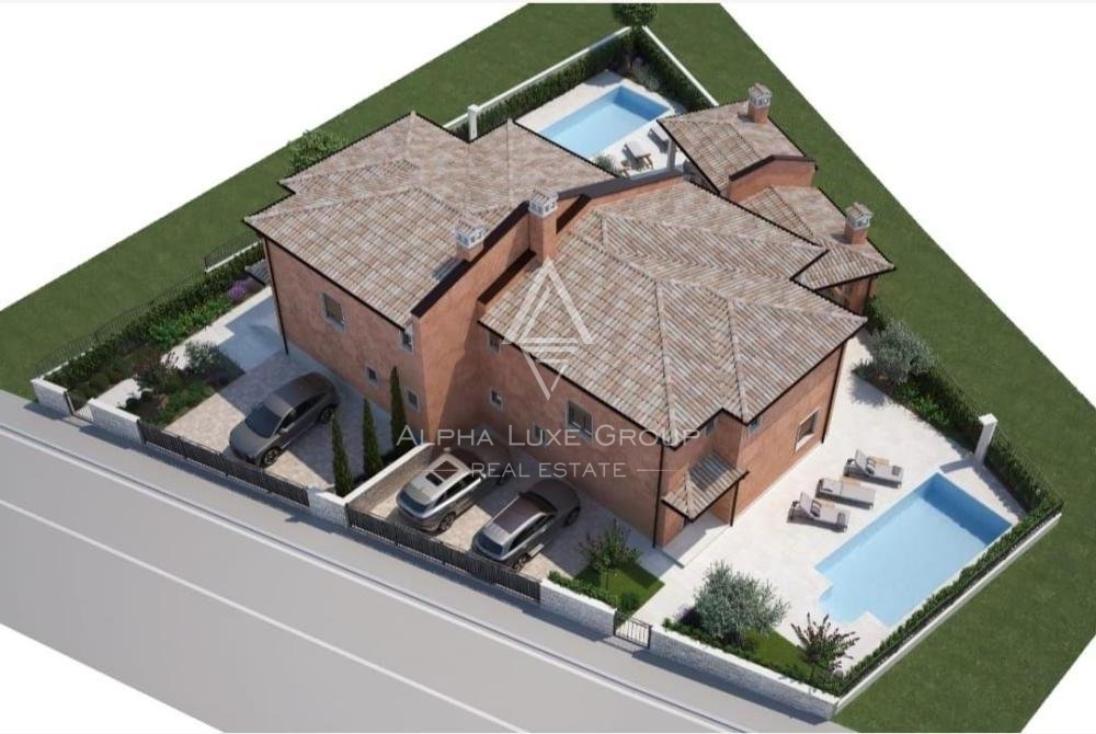 Casa bifamiliare con piscina, Istria, Buie