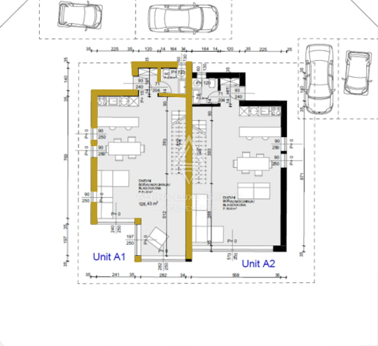Karigador, Istria: Nuova casa bifamiliare vista mare