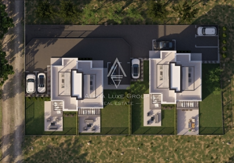 Karigador, Istria: Nuova casa bifamiliare vista mare