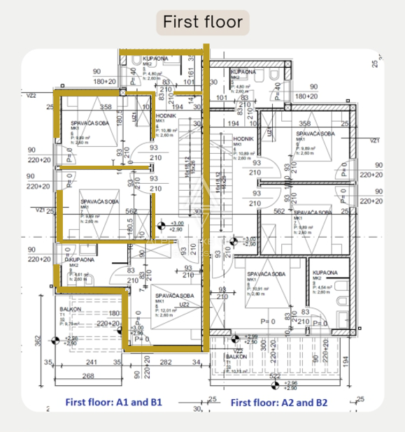 Karigador, Istria: Nuova casa bifamiliare vista mare
