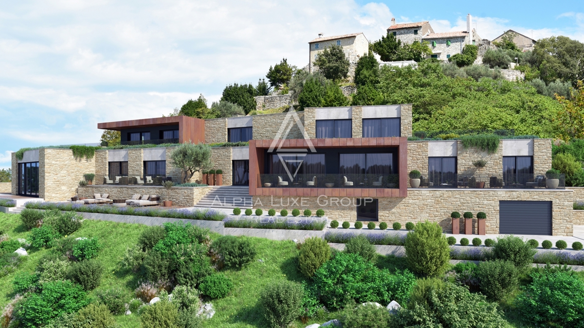 Istria, Kaštel: Terreno edificabile permesso vista mare