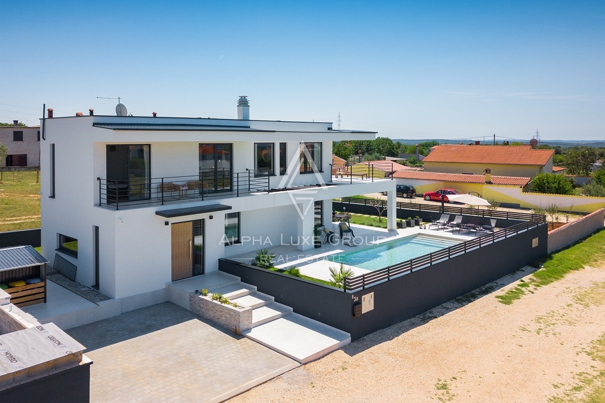 Istria, Vodnjan, Moderna villa di lusso con piscina e vista panoramica