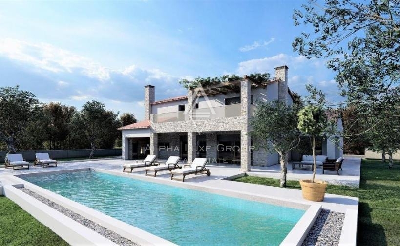 Schöne Villa mit Pool und Meerblick, Istrien, Poreč