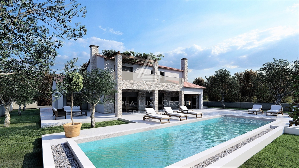 Bella villa in pietra con piscina e vista mare, Istria, Parenzo