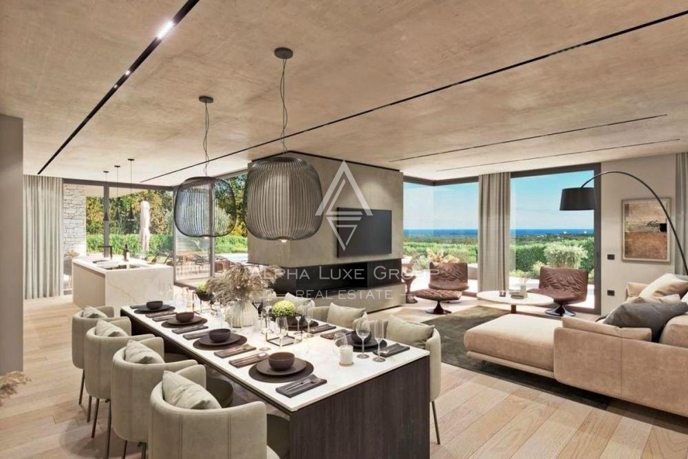 Attraente nuova villa con piscina e vista mare, Istria, Sveti Lovreč