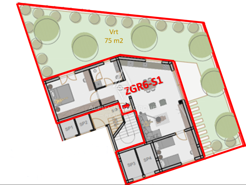 Pola, Istria: Appartamento 2 camere con giardino