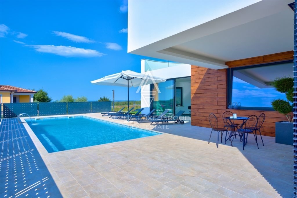 Moderna villa di lusso con vista panoramica sul mare, Visignano, ISTRIA