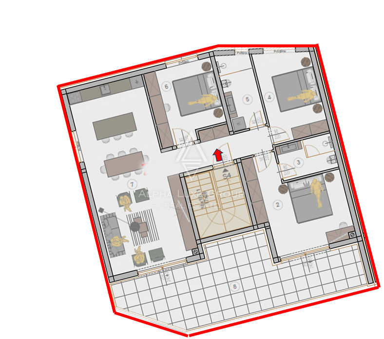 Pola, Istria: Attico nuovo con 3 camere e terrazza
