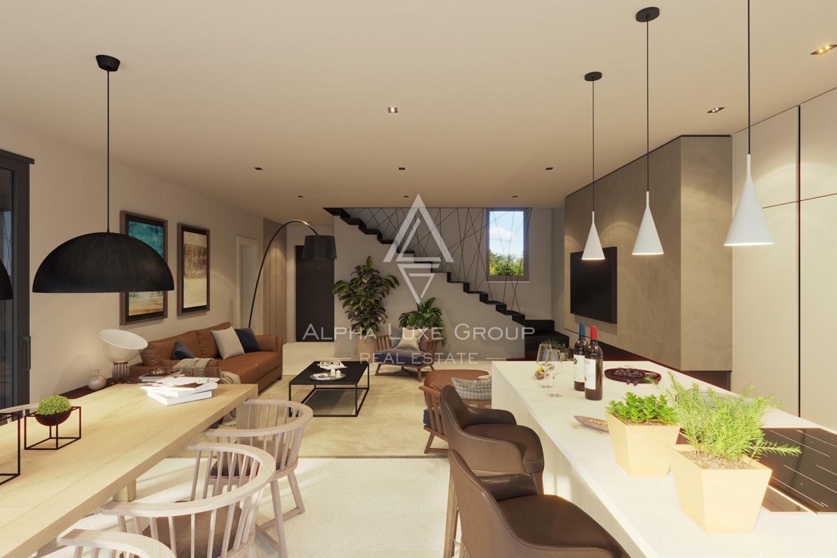 Tinjan, Istria: Villa in pietra con piscina e vista