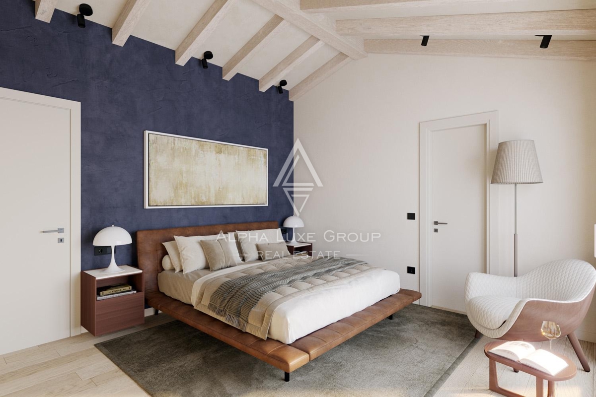 Tinjan, Istria: Villa in pietra con piscina e vista