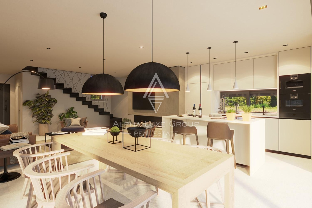 Tinjan, Istria: Villa in pietra con piscina e vista